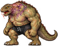 The Juicer, a muscular reptilian boss